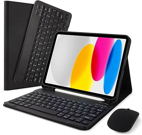 SmartKey™ iPad Keyboard Case with Wireless Mouse – Black