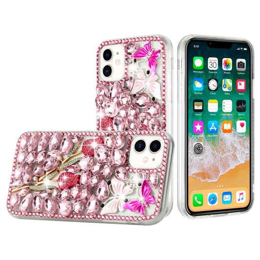 Butterfly Flower Diamond Case Gold