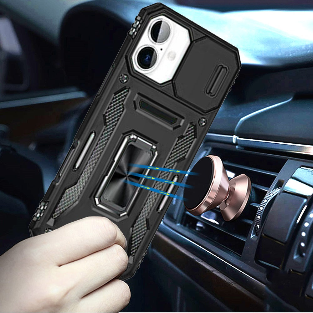 TitanRing™ Tough Metal iPhone Case with Sliding Camera Cover