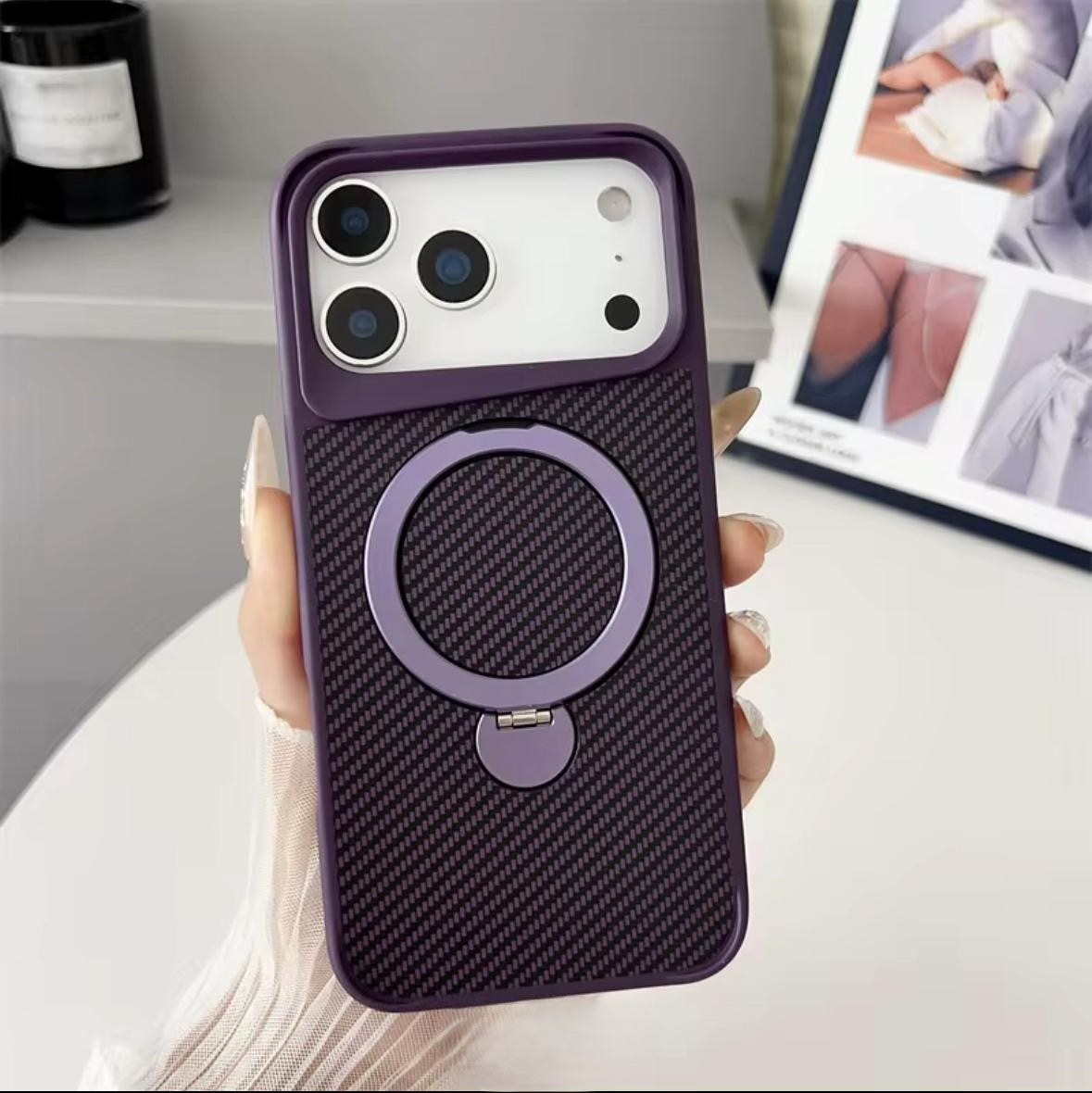 Carbon Fiber Flex™ iPhone Case with Built-In Kickstand