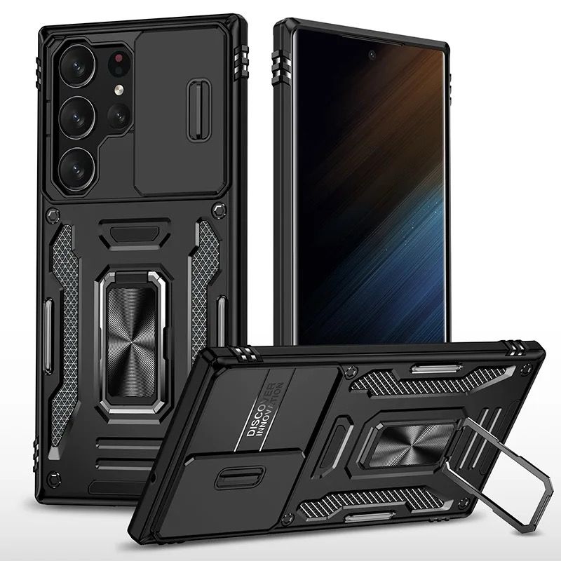 Kejiang™ Samsung Case with Camera Cover & Metal Ring