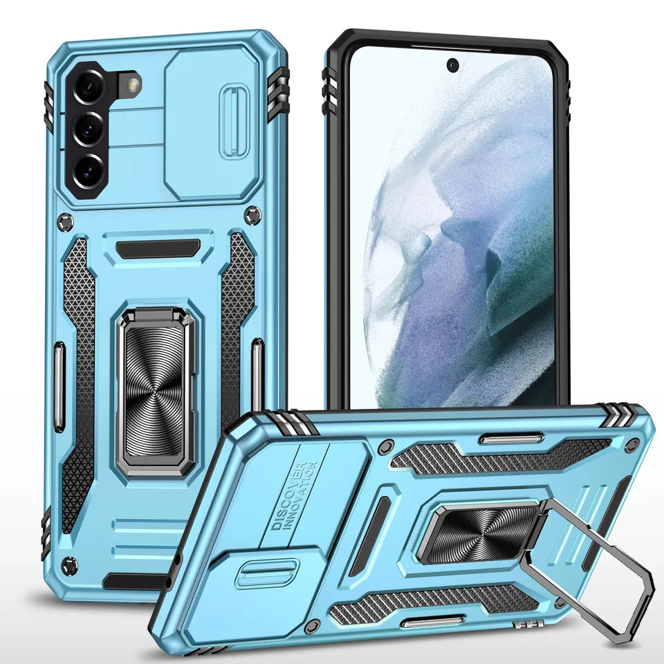 Kejiang™ Samsung Case with Camera Cover & Metal Ring