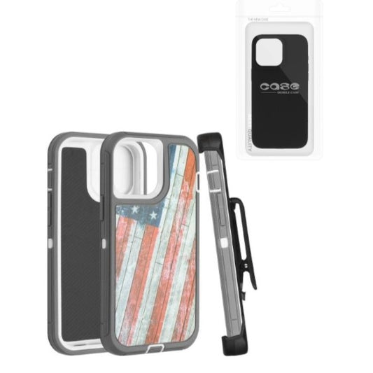 PatriotClip™ National Flag Defender iPhone Case with Belt Clip
