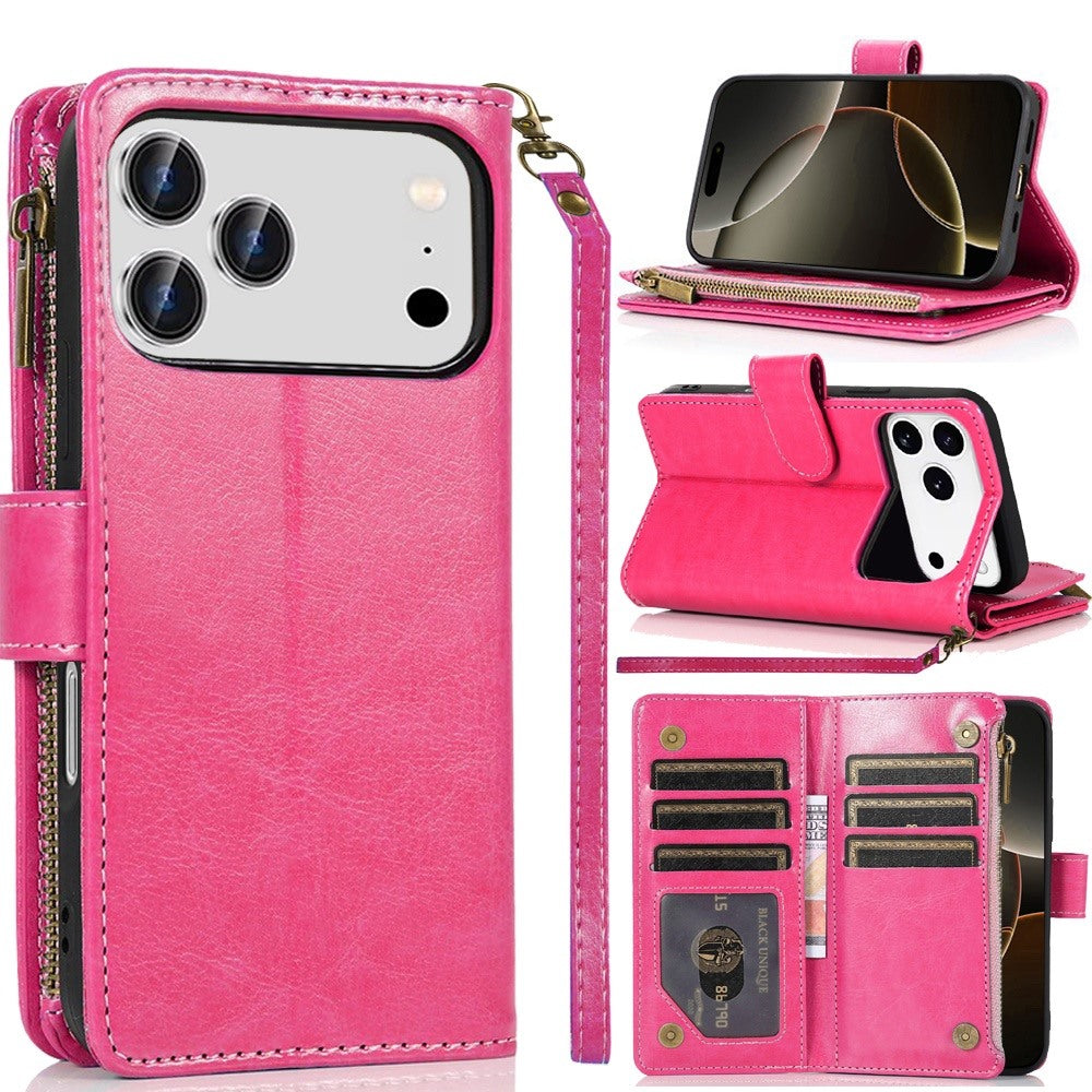 CarryGuard™ iPhone Flip Wallet Case with Hanging Strap