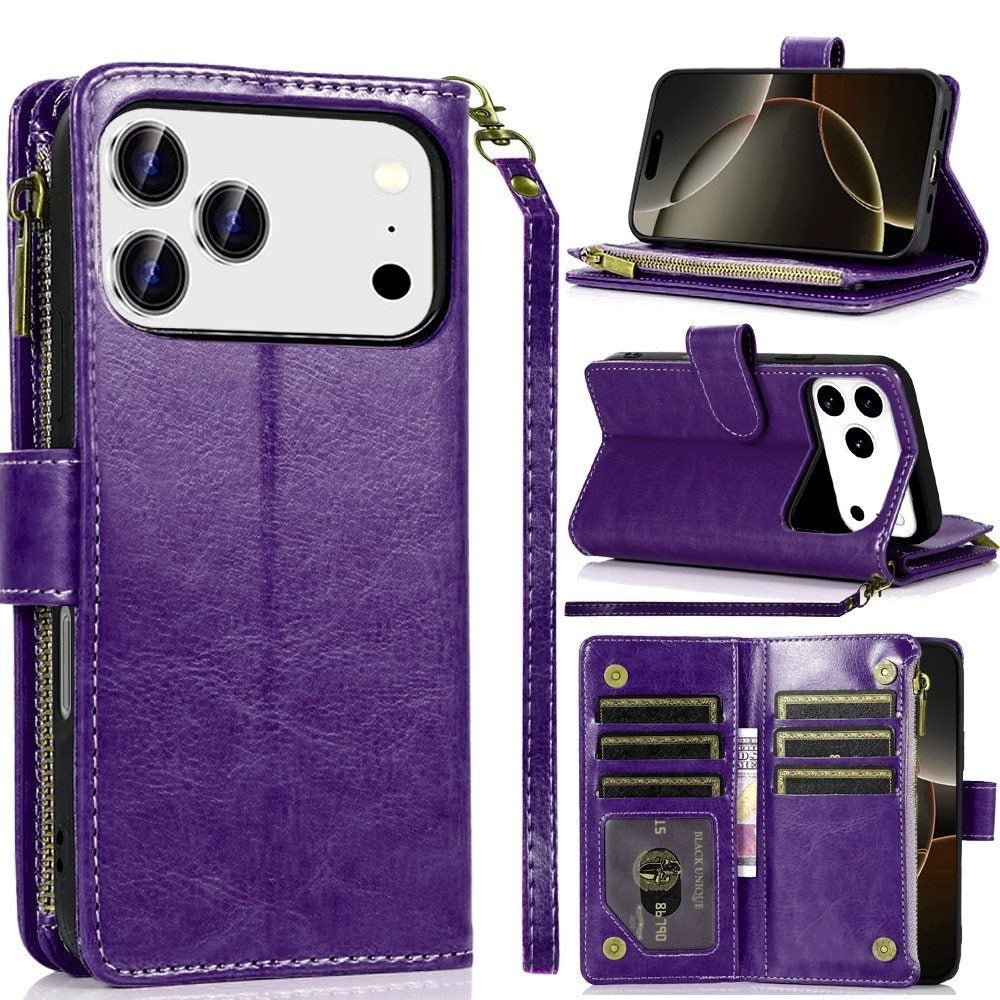 CarryGuard™ iPhone Flip Wallet Case with Hanging Strap