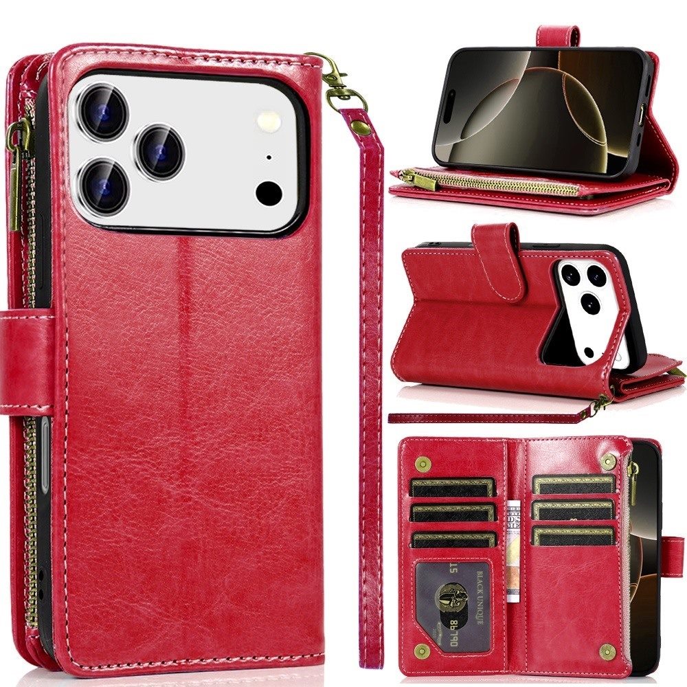 CarryGuard™ iPhone Flip Wallet Case with Hanging Strap
